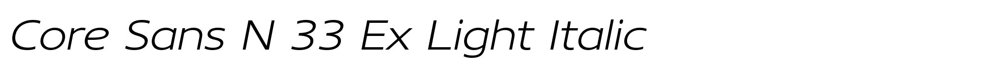 Core Sans N 33 Ex Light Italic image